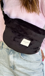 Riñonera Aza pelo correa negra - De la Mur