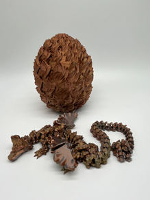 DRAGÓN JULIO + HUEVO PIÑA METALIZADO TRICOLOR