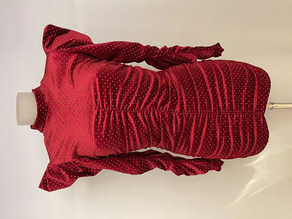 Vestido terciopelo tachuelas (rojo)