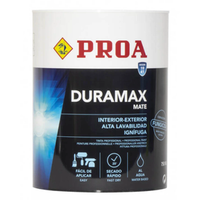 Pintura plastica profesional mate Proa duramax 750ML