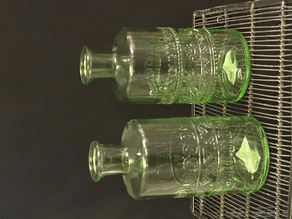 Botellas de cristal decorativo verde