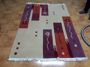 Alfombra anudada mano 170 x 240 ramilla