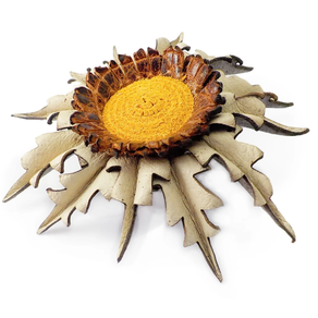 Eguzkilore  de cuero Beige combinado Marrón