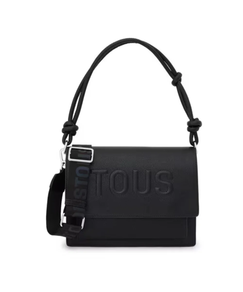 Poltsa TOUS Bandolera ertaina Audree beltza eta beixa Kaos Icon