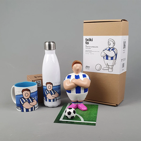 Pack figura botella taza “Txuriurdin”
