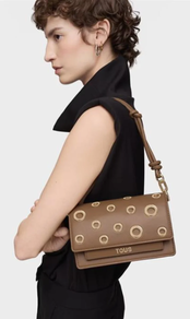 Bandolera TOUS Audree Eyelets Tierra Pequeña