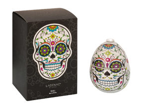 Vela de Cera Vegetal 220gr calavera Blanca