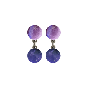 PENDIENTE LILA Y MORADO COBALTO PC
