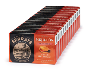 Conserva de Mejillones grandes en escabeche (12 latas) - SERRATS