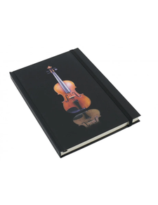 Musika-oparia: Libreta Notak Marrazkia Biolin Beltza A5