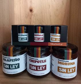 PACK MERMELADA PICANTE SIN LEY. Jalapeño, moruna y chipotle