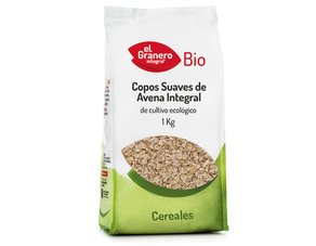 Copos Suaves de Avena Integral 1 kg., El Granero BIO