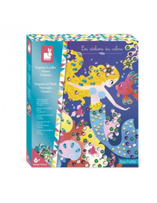 Lentejuelas para pegar sirenas - mosaico - Janod