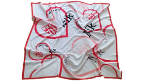 Pañuelo algodón,corazones rojos