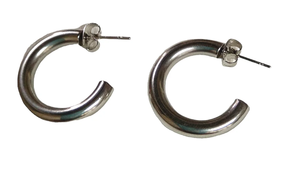 Pendientes aro grueso de acero
