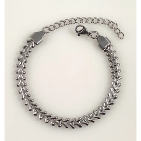 Pulsera de acero con dibujo de espiga