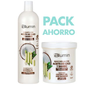 Pack Champú + Mascarilla Aceite de Coco y Bambú orgánico