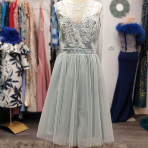 Lipsy London Vestido Tul Aguamarina - Talla 42