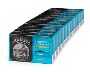 Conserva de Ventresca de Atún Claro en aceite de oliva (12 latas) - SERRATS