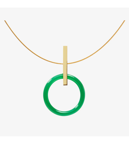 COLLAR COLECCIÓN BELÉN BAJO CÍRCULO ÁGATA VERDE