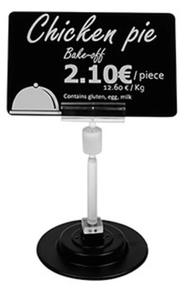 Porta tarjetas pinza base magnética 8cm