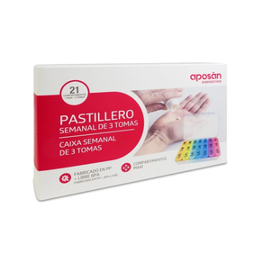 3 Aposan hartuneko asteko pastilla-ontzia