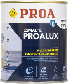 Proalux esmalte al agua Proa acabado Mate-seda Brillo 750ML