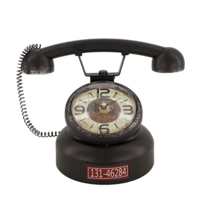 Telefono zaharreko metalezko erlojua