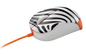 Raton mikro Kids Zebra, USB kablearekin