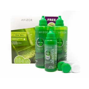ALVERA PACK AHORRO SOLUCIÓN DESINFECTANTE DE LENTILLAS CON ALOE VERA. 