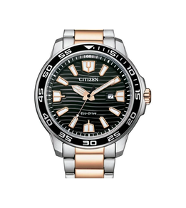 Reloj CITIZEN acero combinado esfera negra