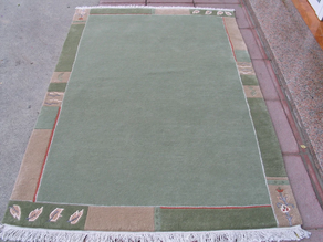 Alfombra Nepal verde 65 x 130