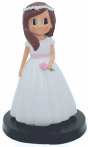 FIGURA TARTA NIÑA COMUNIÓN FLOR