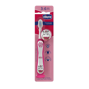CHICCO CEPILLO DENTAL INFANTIL 3-6 AÑOS ROSA