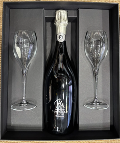 Estuche Champagne Soutiran  1 Botella Millessime Mas dos copas
