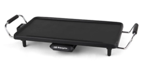 Orbegozo TB 2203 - Plancha de Asar, Antiadherente, Termostato Regulable, Asas Tacto Frío, 2000 W