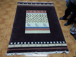 Alfombra anudada a mano 170x240 morada