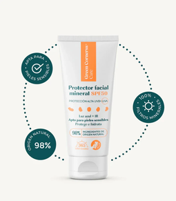 Protector solar mineral SPF50 apto para piel sensible de GREEN CORNERSS.
