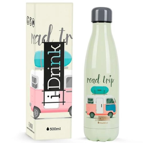 BOTELLA I-DRINK ISOTERMICA ACERO INOXIDABLE 500 ML ROAD TRIP