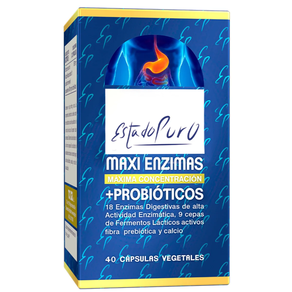 MAXI ENZIMAS + PROBIÓTICOS ESTADO PURO 40 CAPS.  TONGIL