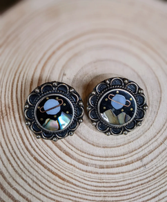 "Saturno" alpaka-belarritakoak