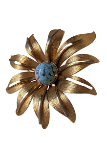Broche Flor dorada vintage