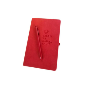 BLOC HOJA RAYADA CON GOMA PARA BOLI Y TAPA DURA JUSTY ROJO