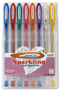 BOLIGRAFO UNI-BALL SIGNO SPARKLING 1,0MM PURPURINA 8 COLORE