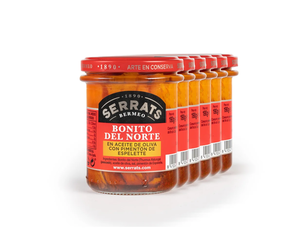 Conserva de Bonito del Norte con pimentón de Espelette 190g - 6 frascos - SERRATS