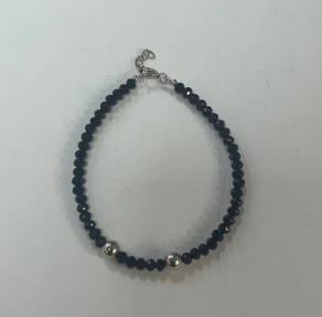 PULSERA DE PLATA BOLITAS ONIX