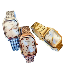 X Reloj con esfera rectangular