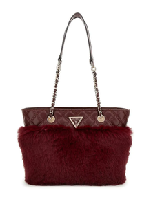 Bolso Guess Lise de Pelo Granate