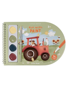 LIBRO ACUARELAS COLOREAR PEQUEÑA GRANJA - Little Dutch