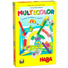 Multicolor Un juego de dados y colorear - Juego de mesa infantil - Haba
